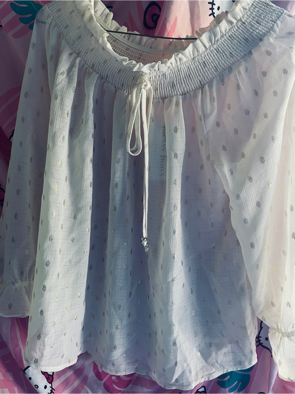 New Women Med  Shear Top On Or Off Shoulders Betsy Boo’s Retail $36